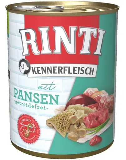 RINTI Kennerfleisch Hrana umeda pentru caini adulti, cu rumen 800 gr