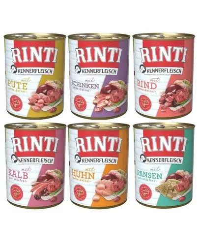 RINTI Kennerfleisch Mix conserve 6x800 g hrana caini