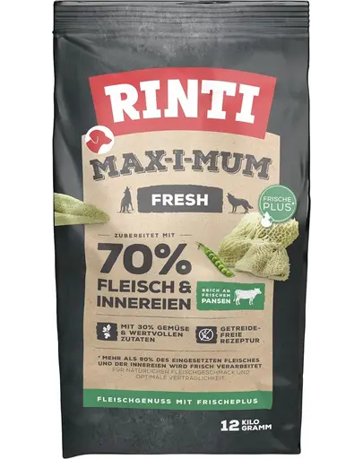 RINTI MAX-I-MUM Rumen hrana uscata pentru caini adulti, cu rumen 12 kg
