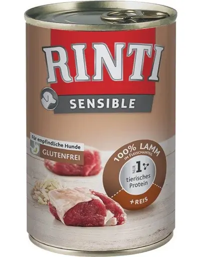 RINTI Sensible cu miel si orez, pentru caini 400 g