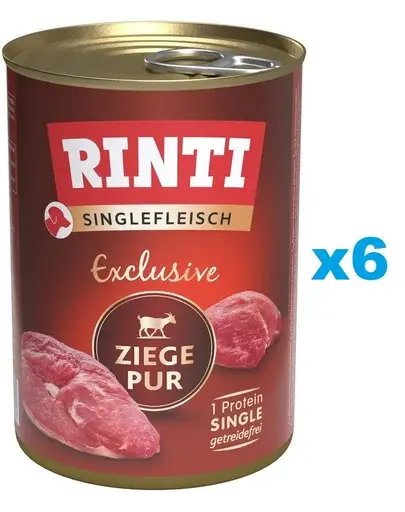 RINTI Singlefleisch Exclusive Goat Pure 6x400 g carne de capra, pentru caini