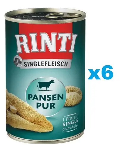 RINTI Singlefleisch Rumen Pure 6x400 g monoproteina rumen, pentru caini