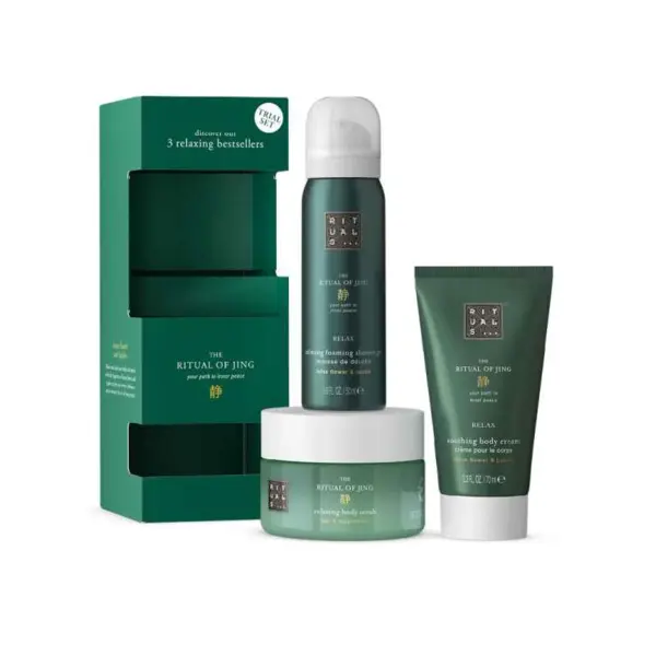 Ritualuri Ritualul lui Jing Set de cosmetice Volum 125 g scrub pentru corp + 50 ml gel de duș + 70 ml cremă pentru corp