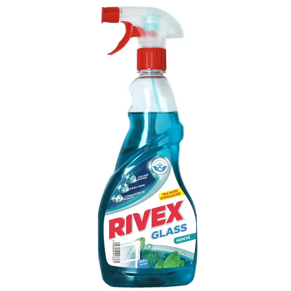 Rivex Solutie curatat geamuri, 750 ml, Menta