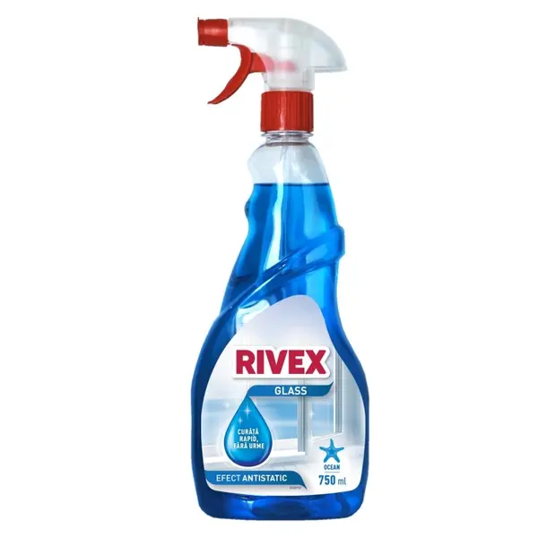 Rivex Solutie curatat geamuri, 750 ml, Ocean
