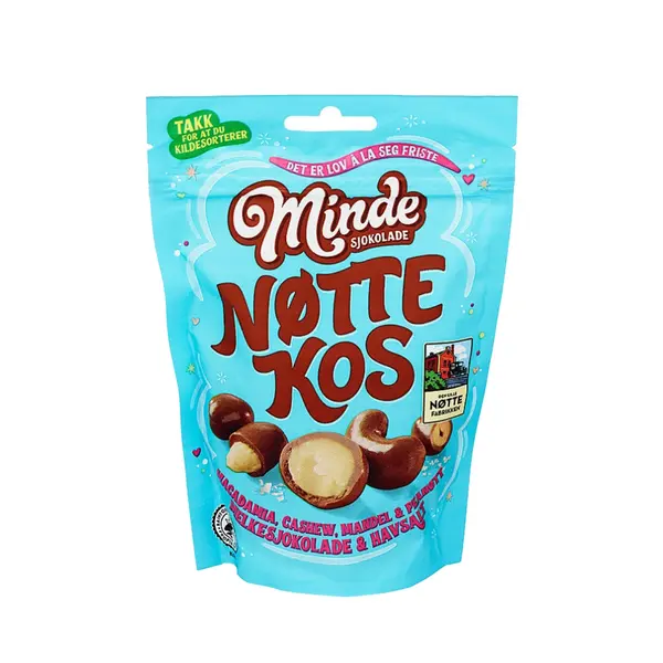 Roasted and salted nuts coated with milk chocolate 125 gr