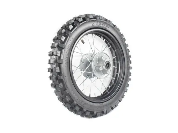Roata completa cross 125cc, dimensiuni 80 100-12 , culoare negru