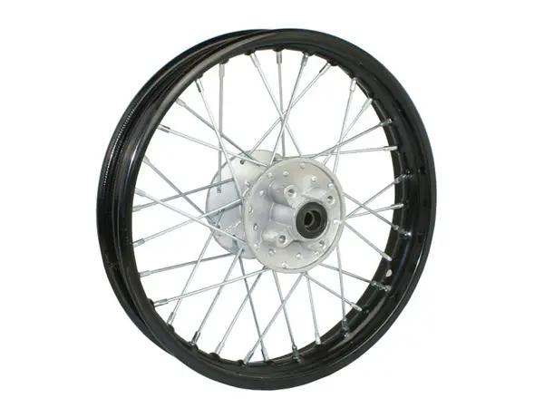 Roata completa spate cross 125cc, dimensiuni 1.85x12 , butuc model vechi, culoare negru