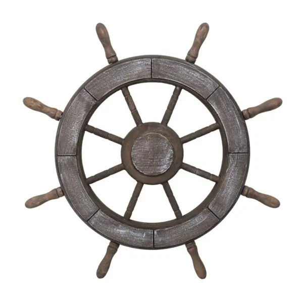 Roata Decorativa, Model Carma Marinar, MDF, Diametru 50 cm, Maro