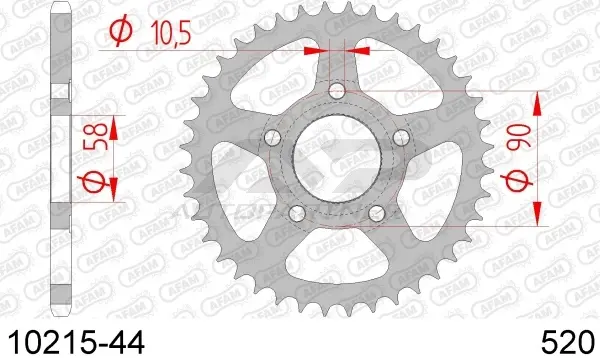 Roata dintata AFAM 10215-44