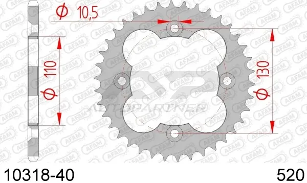 Roata dintata AFAM 10318-40