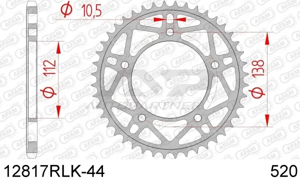 Roata dintata AFAM 12817RLK-44
