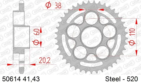 Roata dintata AFAM 50614-41
