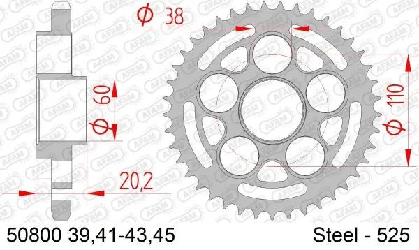 Roata dintata AFAM 50800-42