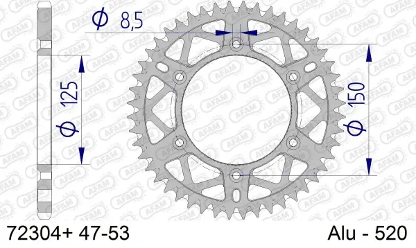 Roata dintata AFAM 72304+49