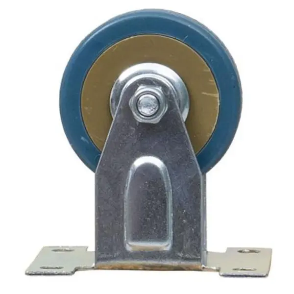 Roata Fixa cu Rola de Cauciuc pentru Mobila, 2.5 inch, Albastru