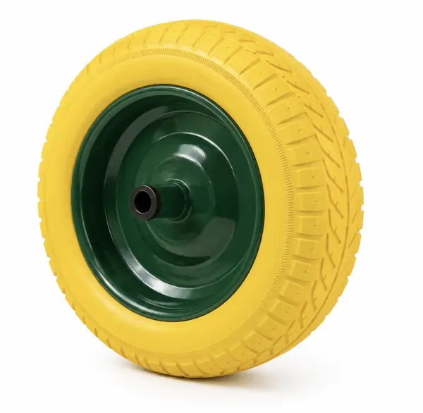 Roata pentru roaba SPUMA 350 8 de 14 inch galben+verde MX861