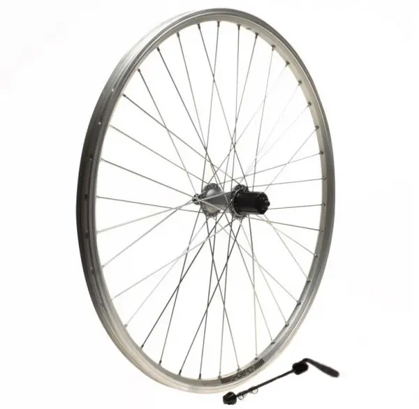 Roata spate dubla bicicleta 26 , quick release, Kolo, caseta 8 9 viteze, culoare argintiu