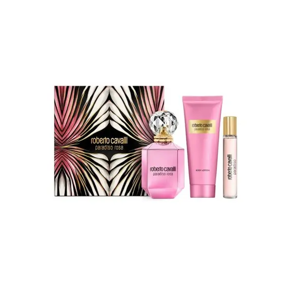 Roberto Cavalli Paradiso Rosa Set cadou pentru femei Volum EDP ​​75 ml + EDP 15 ml + loțiune de corp 100 ml