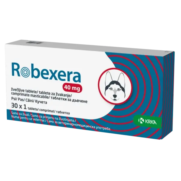 Robexera 40 mg comprimate masticabile pentru caini, 30 cp