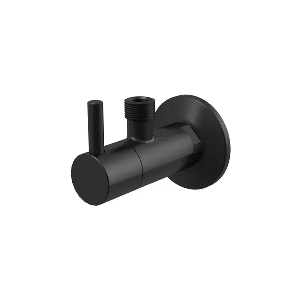 Robinet coltar rotund negru mat cu filtru 1 2 A 3 8 Alcadrain ARV001-BLACK