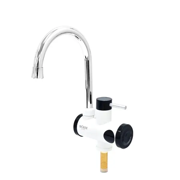 Robinet electric BA HM, 3000W, Afisaj digital, Temperatura maxima 60 C, Alb
