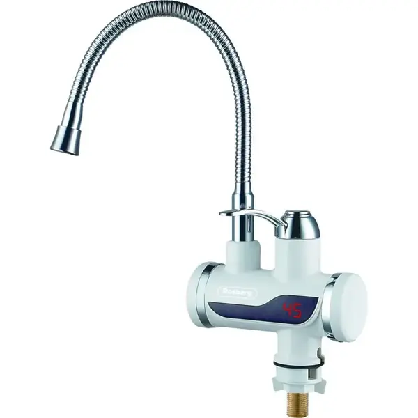 Robinet electric instant pentru incalzirea apei Rosberg R57100CW, 3000W, Afisaj LED, Incalzire rapida 30-60A C