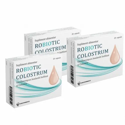 Robiotic colostrum pachet 3 cut. x 20 caps.veg.gastrorez. Zephyr Labs