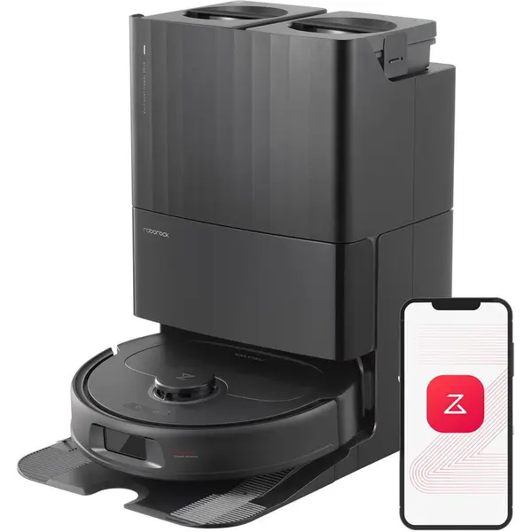 ROBOROCK Aspirator robot Roborock Qrevo Plus, pentru Aspirare & Spalare cu Cartografiere si Wi-Fi, 7000 Pa, Negru