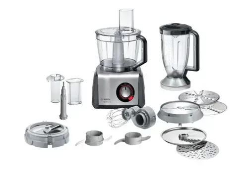Robot de bucatarie Bosch MC812M865, 1250 W, Bol 3.9 L, Blender 1.5 L (Negru/Argintiu)