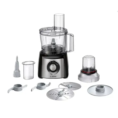 Robot de bucatarie Bosch MCM3401M, 800W, 2 viteze, 2.3L, Negru/Inox