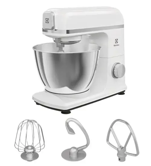 Robot de bucatarie Electrolux E5KM1-4SWB, 1200 W, 6 Trepte de viteza, Functia Pulse, Bol 5 L (Alb)