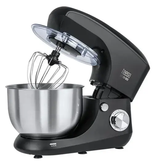 Robot de bucatarie Teesa Easy Cook TSA3545-B, 1400 W, Bol 5.5 l, 6 Viteze + Pulse (Negru/Inox)