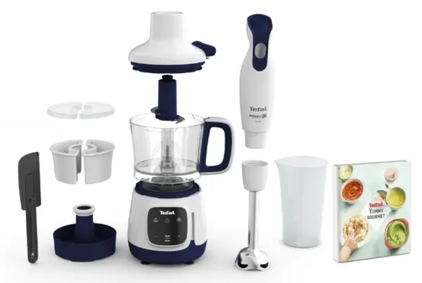 Robot de bucătărie Tefal - HB55W430, 600W, 2 vitezi, 0.8 l, alb