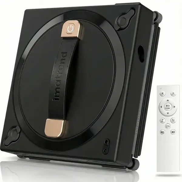 Robot electric curatare geamuri IMA Trend, Wifi, Aplicatie Tuya, Rezervor 60ml, 72w, 2700Pa, detectare automata a marginilor, Negru
