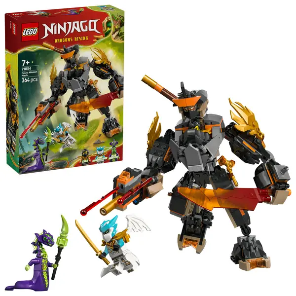 Robotul de misiune al lui Cole si dragonul Zane
