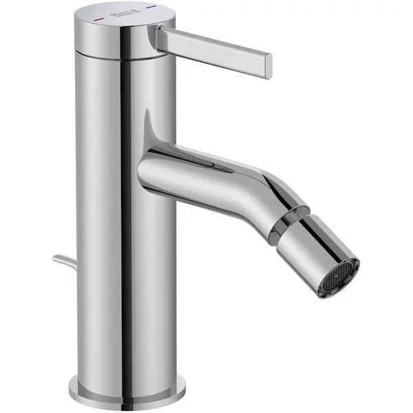 Roca Baterie bideu Roca, Gama Ona A5A609EC00, monocomanda, levier metalic, cartus ceramic, set evacuare cu tija, crom