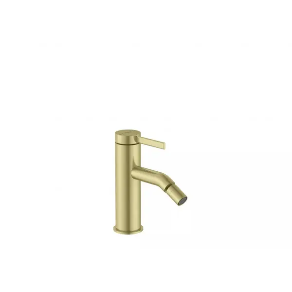 Roca Baterie bideu Roca, Gama Ona, monocomanda, levier metalic, cartus ceramic, fara set de evacuare, brushed brass, alama mat