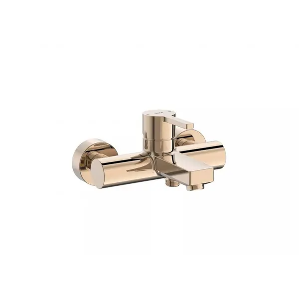 Roca Baterie cada Roca, Gama Naia, cartus ceramic, levier metalic, diverter, monocomanda, auriu rose