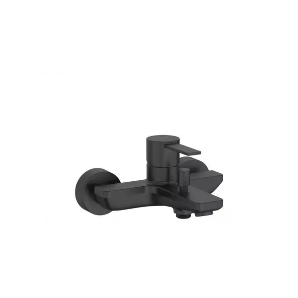Roca Baterie cada Roca, Gama Targa, cartus ceramic, levier metalic, diverter, monocomanda, negru