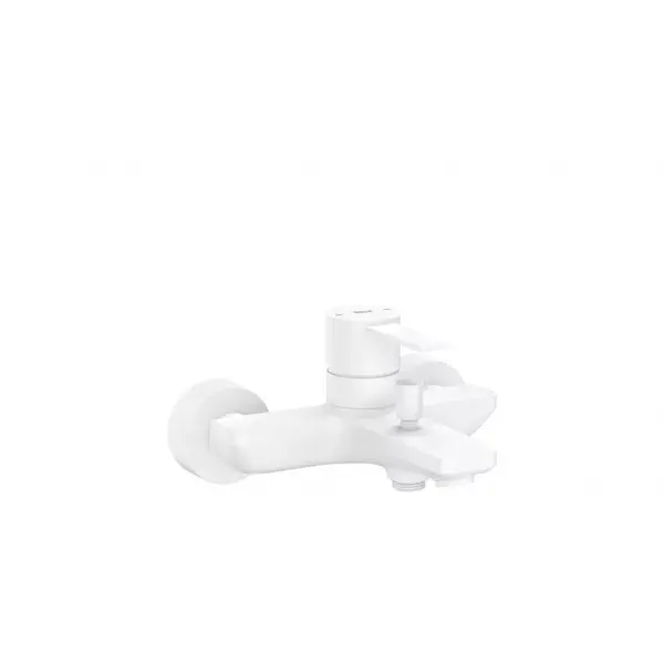 Roca Baterie cada Roca, Gama Targa, cartus ceramic, levier metalic, diverter, monocomanda, alb mat