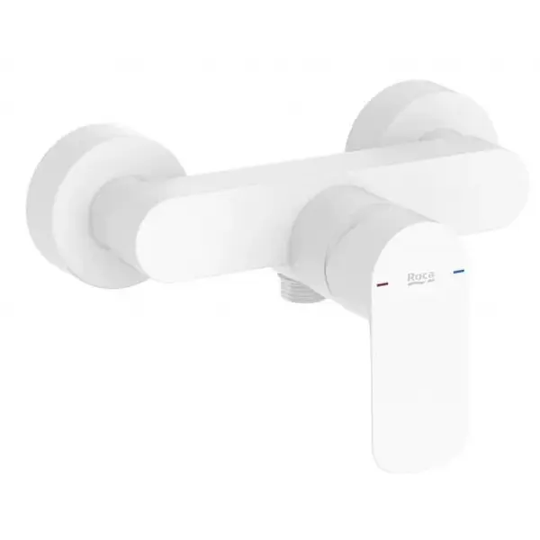 Roca Baterie dus Roca A5A216EB00, Gama Cala, aparenta, monocomanda, Alb mat