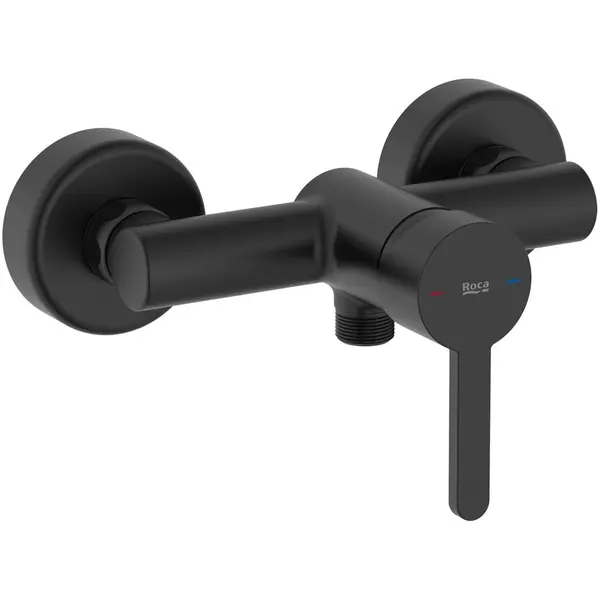 Roca Baterie dus Roca Carelia, monocomanda, fara accesorii, Negru mat