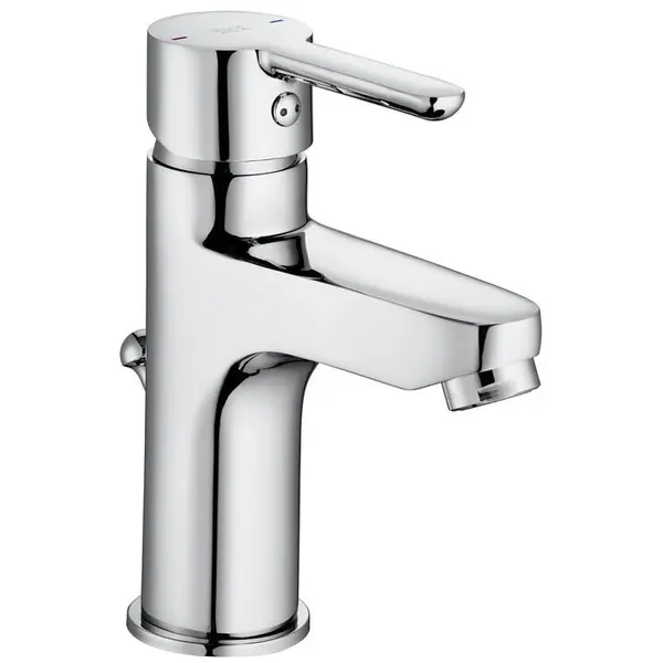 Roca Baterie lavoar Roca, Gama Arola, monocomanda, marime S, levier metalic, cartus ceramic, fara set evacuare, crom