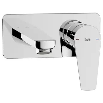 Roca Baterie lavoar Roca, Gama Atlas A5A3590C00, incastrata, monocomanda, marime M, levier metalic, cartus ceramic, fara set de evacuare, necesita corp instalare, crom