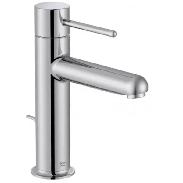Roca Baterie lavoar Roca, Gama NU A5A303FC00, monocomanda, marime S, levier metalic PIN, cartus ceramic, set evacuare cu tija, crom