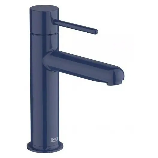 Roca Baterie lavoar Roca, Gama NU, monocomanda, marime S, levier metalic PIN, cartus ceramic, fara set de evacuare, cobalt blue, albastru