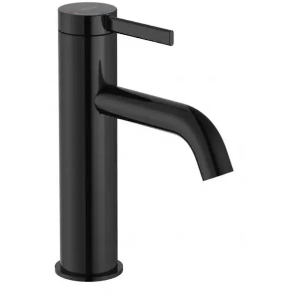Roca Baterie lavoar Roca, Gama Ona A5A3A9ECN0, monocomanda, marime M, levier metalic, cartus ceramic, set evacuare push to open, titanium black, negru
