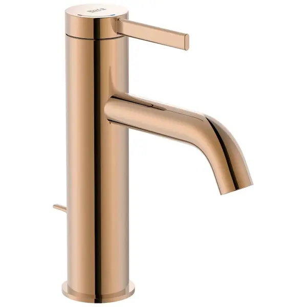 Roca Baterie lavoar Roca, Gama Ona A5A3A9ERG0, monocomanda, marime M, levier metalic, cartus ceramic, set evacuare push to open, rose gold, auriu rose