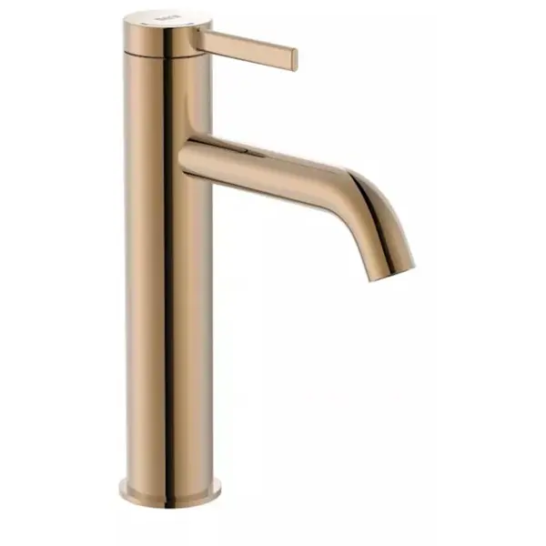 Roca Baterie lavoar Roca, Gama Ona A5A3C9ERG0, monocomanda, marime L, levier metalic, cartus ceramic, set evacuare push to open, rose gold, auriu rose